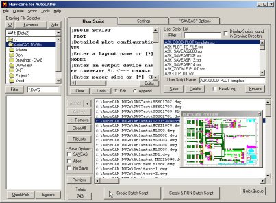 AutoCAD Batch Script Automation screenshot
